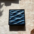 Handmade 3D Ocean Wave Textured Sculpture – Wall & Table Decor