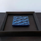 Handmade 3D Ocean Wave Sculpture Set in Large Wooden Frame – Wall & Table Art