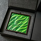 Spring Breeze 3D Green Grass Wave Sculpture – Wall & Table Decor