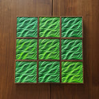 Spring Breeze 3D Green Grass Wave Sculpture – Wall & Table Decor