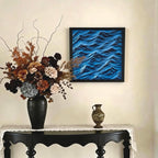 Handmade 3D Ocean Wave Textured Sculpture – Wall & Table Decor